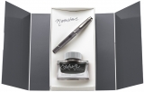 Set Stilou Classic M205 Moonstone, penita F + cerneala Edelstein Pelikan 50 ml Pelikan